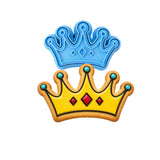 Crown Cookie Cutter | Stamp | Stencil #1 Girly / Dolls / Princess Cookie Cutter Lady MINI - 2 Inches (5cm) **BUNDLE** Cutter + Stamp 