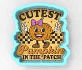 Cutest Pumpkin In The Patch 1 Cookie Cutter | Stamp | Stencil - SHARP EDGES - FAST Shipping - Choose Your Own Size! #1