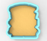 A 3D rendering of a cookie cutter in the shape of a heart, with a light yellow background.
