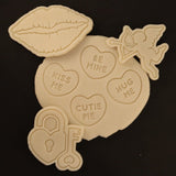 Cutie Pie Valentine Heart Cookie Cutter | Stamp | Stencil Wedding / Baby / V Day Cookie Cutter Lady 