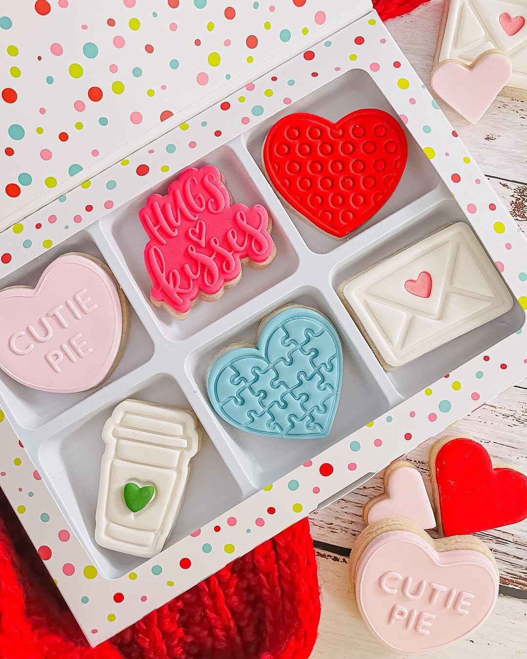 Cutie Pie Valentine Heart Cookie Cutter | Stamp | Stencil Wedding / Baby / V Day Cookie Cutter Lady 