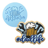 Dad Life Cookie Cutter | Stamp | Stencil #1 Cookie Cutter Lady MINI - 2 Inches (5cm) Debosser ONLY 