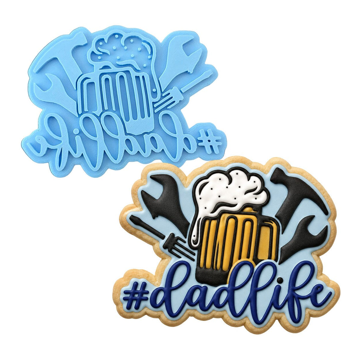 Dad Life Cookie Cutter | Stamp | Stencil #1 Cookie Cutter Lady MINI - 2 Inches (5cm) Stamp ONLY 