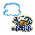 Dad Life Cookie Cutter | Stamp | Stencil #1 Cookie Cutter Lady MINI - 2 Inches (5cm) Cookie Cutter ONLY (Outline) 