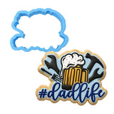 Dad Life Cookie Cutter | Stamp | Stencil #1 Cookie Cutter Lady MINI - 2 Inches (5cm) Cookie Cutter ONLY (Outline) 