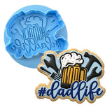 Dad Life Cookie Cutter | Stamp | Stencil #1 Cookie Cutter Lady MINI - 2 Inches (5cm) **BUNDLE** Cutter + Debosser 