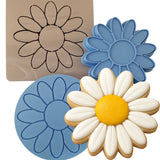 Daisy Cookie Cutter Detailed #2 Easter / Spring / Flower Cookie Cutter Lady MINI - 2 Inches (5cm) **FULL SET BUNDLE** Cutter + Stamp + Stencil + Debosser **BEST DEAL** 