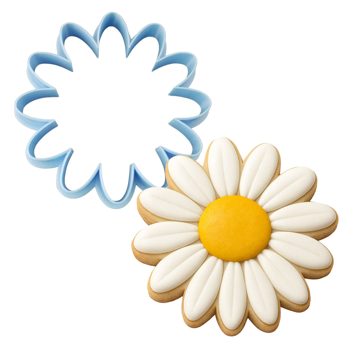 Daisy Cookie Cutter Detailed #2 Easter / Spring / Flower Cookie Cutter Lady MINI - 2 Inches (5cm) Cookie Cutter ONLY (Outline) 