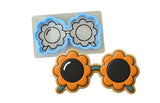 Daisy Sunglasses Cookie Cutter | Stamp | Stencil - SHARP EDGES - FAST Shipping - Choose Your Own Size! #1 Cookie Cutter Lady LITTLE - 3 Inches (7.62cm) **BUNDLE** Cutter + Stencil 