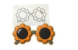 Daisy Sunglasses Cookie Cutter | Stamp | Stencil - SHARP EDGES - FAST Shipping - Choose Your Own Size! #1 Cookie Cutter Lady LITTLE - 3 Inches (7.62cm) Stencil ONLY 