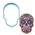 Day of the Dead Skull Cookie Cutter | Stamp | Stencil #1 Halloween / Fall Cookie Cutter Lady MINI - 2 Inches (5cm) Cookie Cutter ONLY (Outline) 