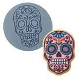 Day of the Dead Skull Cookie Cutter | Stamp | Stencil #1 Halloween / Fall Cookie Cutter Lady MINI - 2 Inches (5cm) Debosser ONLY 