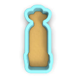 a cookie shaped like a bottle of wine