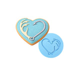 Deer Antler Hook Cookie Cutter | Stamp | Stencil #1 Boys/ Army / Outdoorsman Cookie Cutter Lady MINI - 2 Inches (5cm) Debosser ONLY 