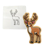 Deer Buck Standing Cookie Cutter | Stamp | Stencil - SHARP EDGES - FAST Shipping - Choose Your Own Size! #1 Cookie Cutter Lady LITTLE - 3 Inches (7.62cm) Stencil ONLY 