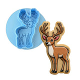 Deer Buck Standing Cookie Cutter | Stamp | Stencil - SHARP EDGES - FAST Shipping - Choose Your Own Size! #1 Cookie Cutter Lady LITTLE - 3 Inches (7.62cm) **BUNDLE** Cutter + Debosser 