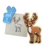 Deer Buck Standing Cookie Cutter | Stamp | Stencil - SHARP EDGES - FAST Shipping - Choose Your Own Size! #1 Cookie Cutter Lady LITTLE - 3 Inches (7.62cm) **BUNDLE** Cutter + Stamp + Stencil 