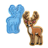Deer Buck Standing Cookie Cutter | Stamp | Stencil - SHARP EDGES - FAST Shipping - Choose Your Own Size! #1 Cookie Cutter Lady LITTLE - 3 Inches (7.62cm) **BUNDLE** Cutter + Stamp 