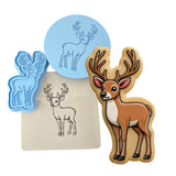 Deer Buck Standing Cookie Cutter | Stamp | Stencil - SHARP EDGES - FAST Shipping - Choose Your Own Size! #1 Cookie Cutter Lady LITTLE - 3 Inches (7.62cm) **FULL SET BUNDLE** Cutter + Stamp + Stencil + Debosser **BEST DEAL** 
