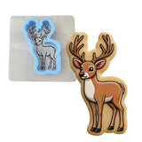 Deer Buck Standing Cookie Cutter | Stamp | Stencil - SHARP EDGES - FAST Shipping - Choose Your Own Size! #1 Cookie Cutter Lady LITTLE - 3 Inches (7.62cm) **BUNDLE** Cutter + Stencil 