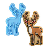 Deer Buck Standing Cookie Cutter | Stamp | Stencil - SHARP EDGES - FAST Shipping - Choose Your Own Size! #1 Cookie Cutter Lady LITTLE - 3 Inches (7.62cm) Stamp ONLY 