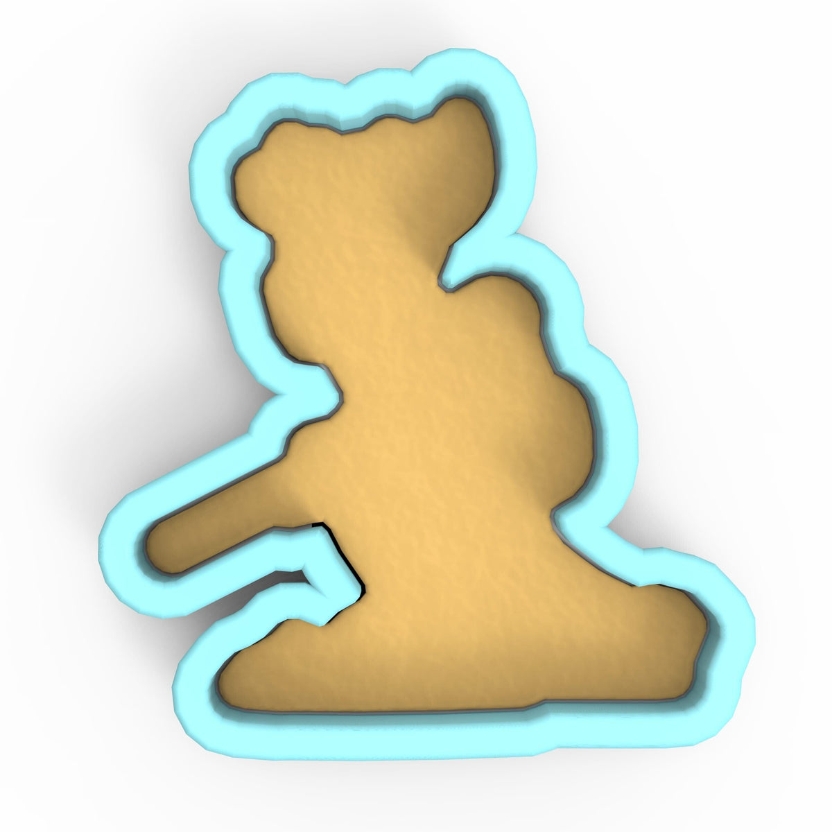 a cookie cutter shaped like a teddy bear