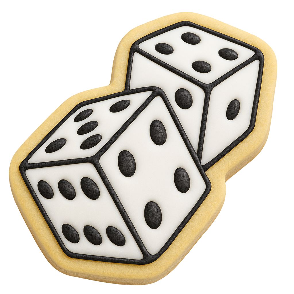 Dice Roll Cookie Cutter | Stamp | Stencil #1
