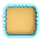 a cookie pan with a cookie crust in it