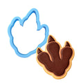 Dinosaur Footprint Cookie Cutter | Stamp | Stencil #1 Animals & Dinosaurs Cookie Cutter Lady MINI - 2 Inches (5cm) Cookie Cutter ONLY (Outline) 