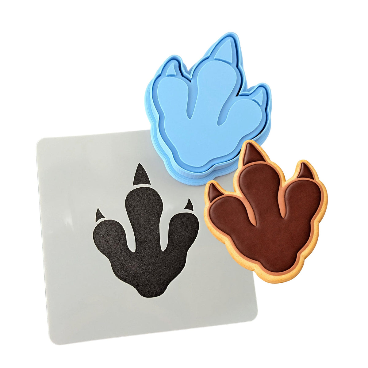 Dinosaur Footprint Cookie Cutter | Stamp | Stencil #1 Animals & Dinosaurs Cookie Cutter Lady 