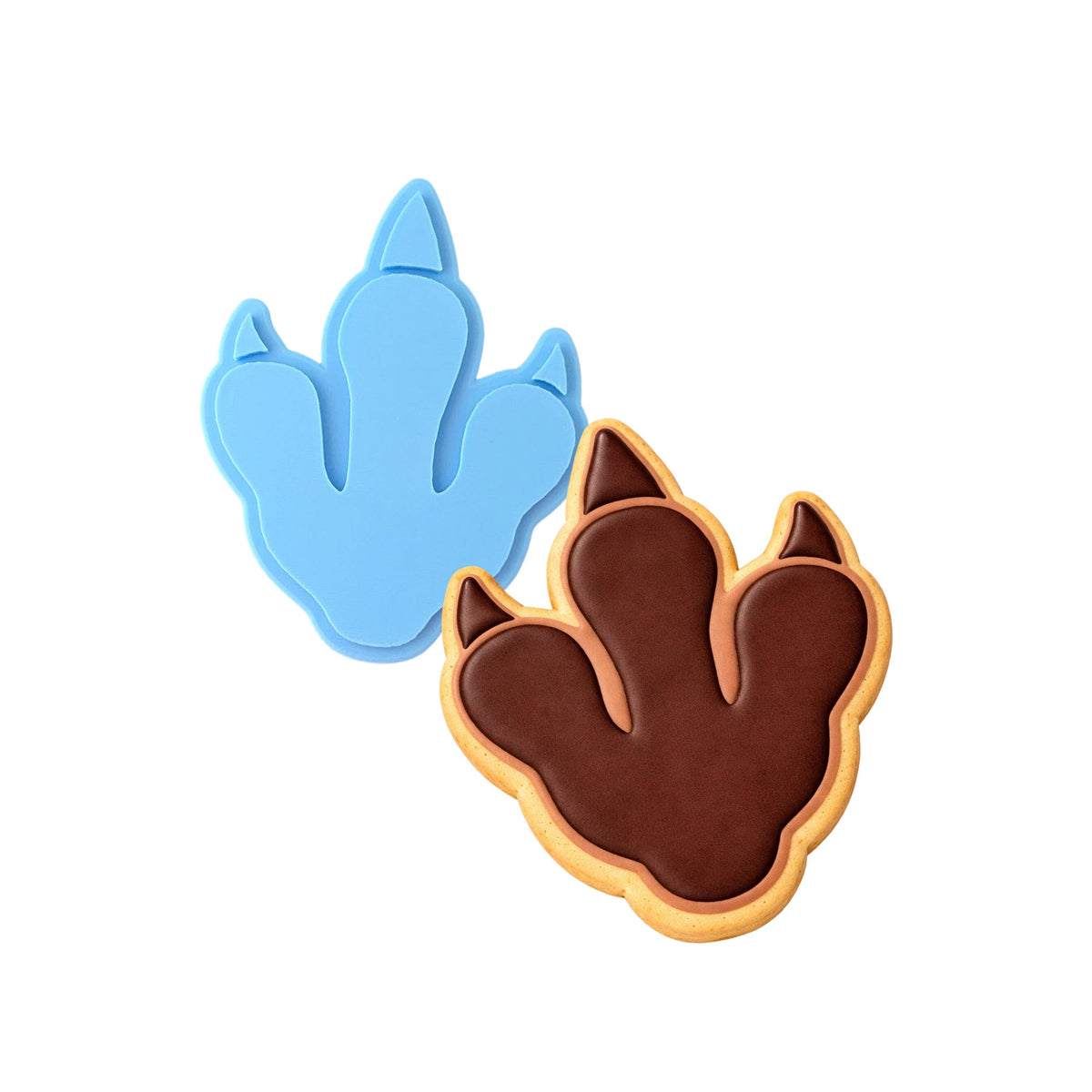 Dinosaur Footprint Cookie Cutter | Stamp | Stencil #1 Animals & Dinosaurs Cookie Cutter Lady MINI - 2 Inches (5cm) Stamp ONLY 