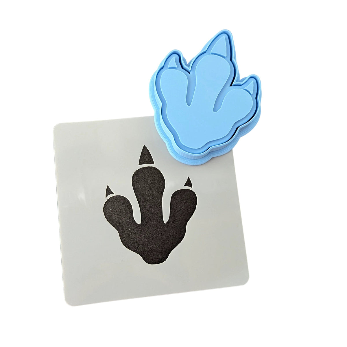 Dinosaur Footprint Cookie Cutter | Stamp | Stencil #1 Animals & Dinosaurs Cookie Cutter Lady MINI - 2 Inches (5cm) Stencil ONLY 