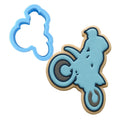 Dirt Bike Rider Cookie Cutter | Stamp | Stencil #1 Comic Book / Vehicles Cookie Cutter Lady MINI - 2 Inches (5cm) Cookie Cutter ONLY (Outline) 
