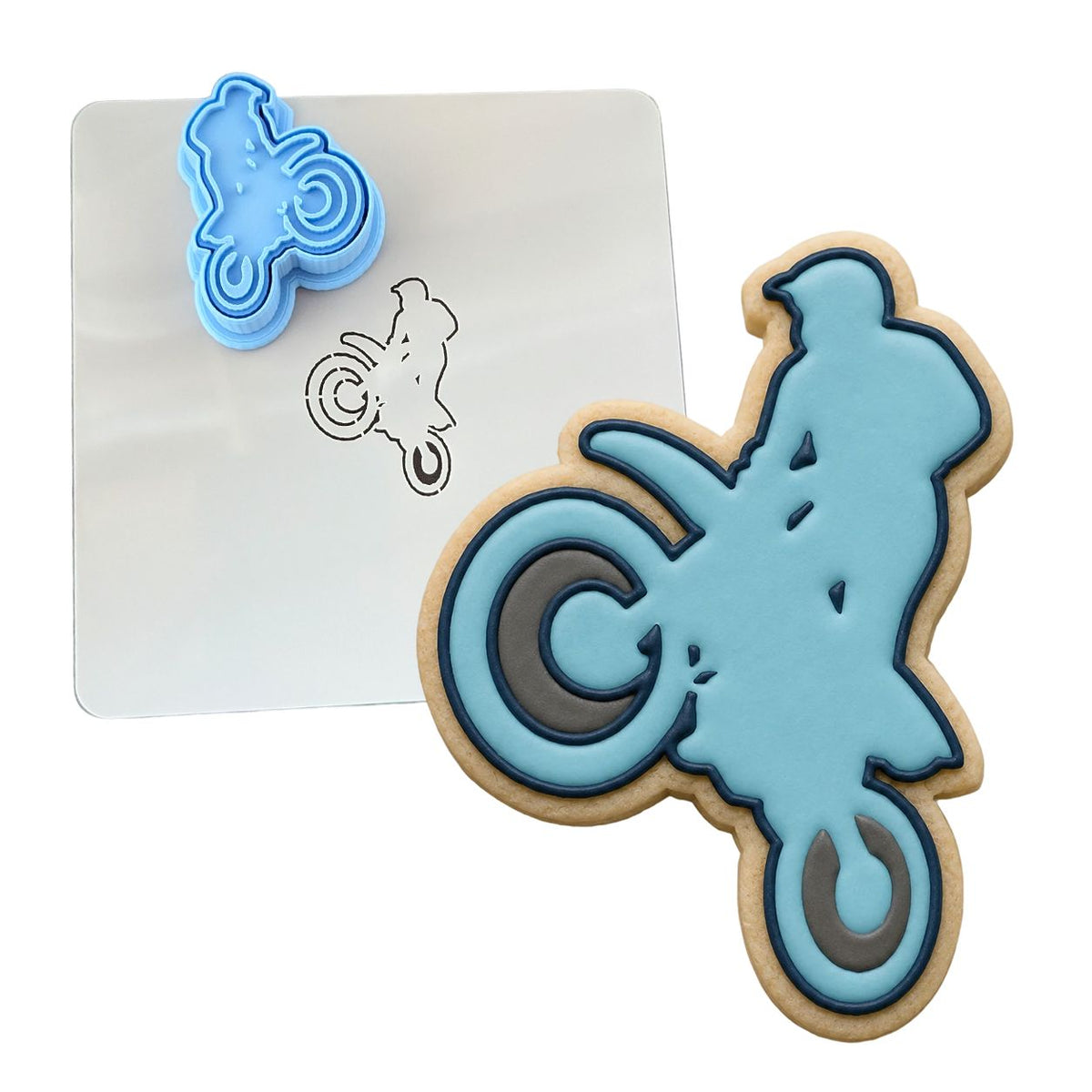 Dirt Bike Rider Cookie Cutter | Stamp | Stencil #1 Comic Book / Vehicles Cookie Cutter Lady 