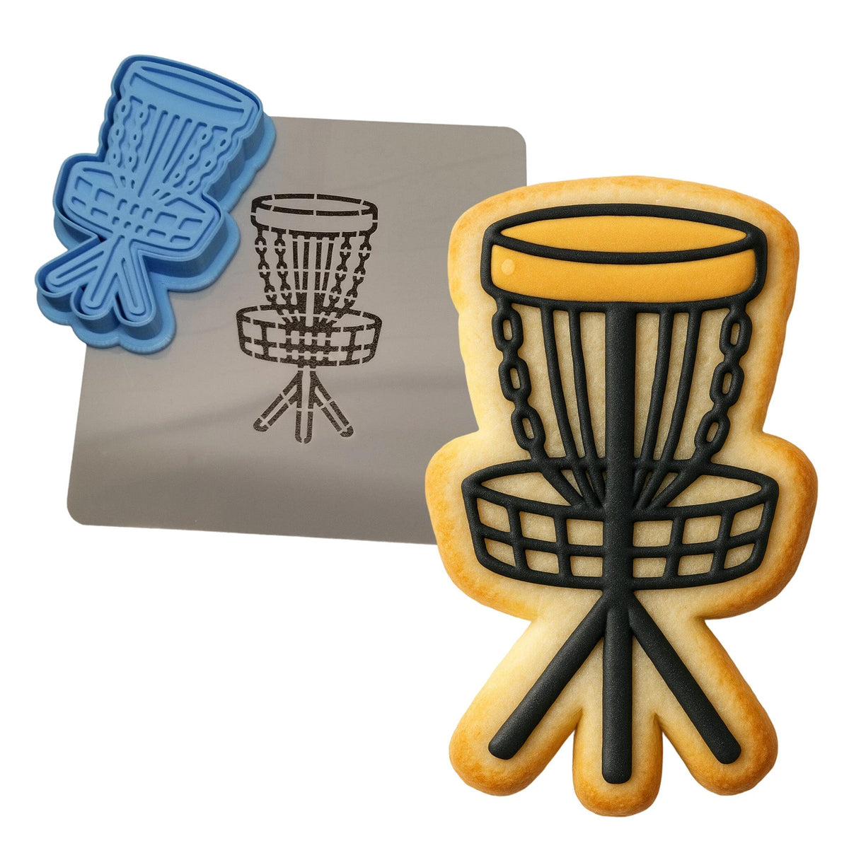 Disc Golf Chains 1 Cookie Cutter | Stamp | Stencil - SHARP EDGES - FAST Shipping - Choose Your Own Size! #1 Cookie Cutter Lady LITTLE - 3 Inches (7.62cm) **BUNDLE** Cutter + Stamp + Stencil 