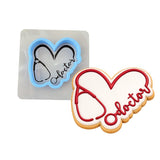 Doctor Heart Cookie Cutter | Stamp | Stencil #1 School / Grad Cookie Cutter Lady MINI - 2 Inches (5cm) **BUNDLE** Cutter + Stencil 