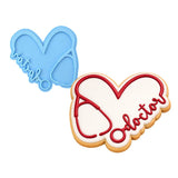 Doctor Heart Cookie Cutter | Stamp | Stencil #1 School / Grad Cookie Cutter Lady MINI - 2 Inches (5cm) Stamp ONLY 
