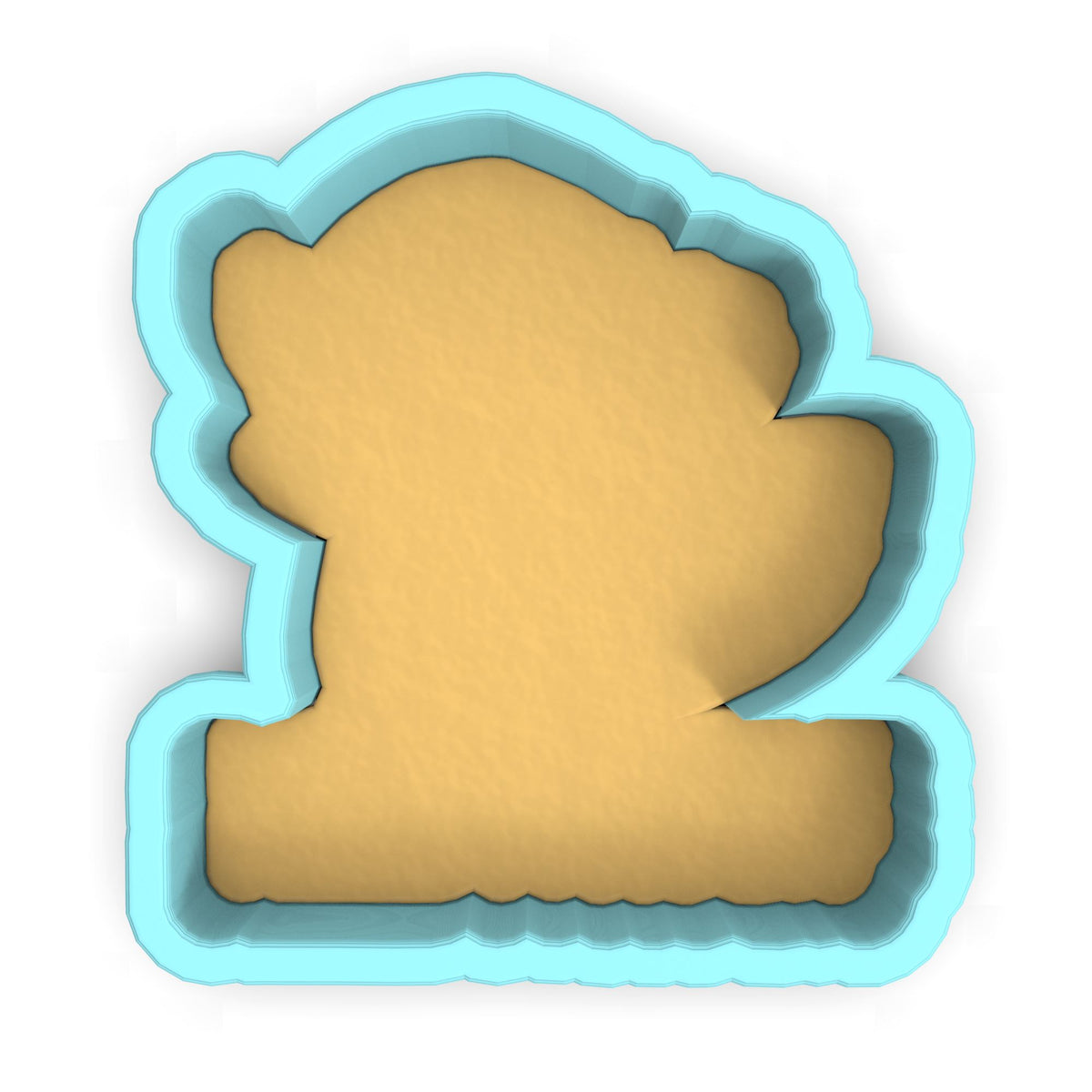 a cookie cutter shaped like the letter e