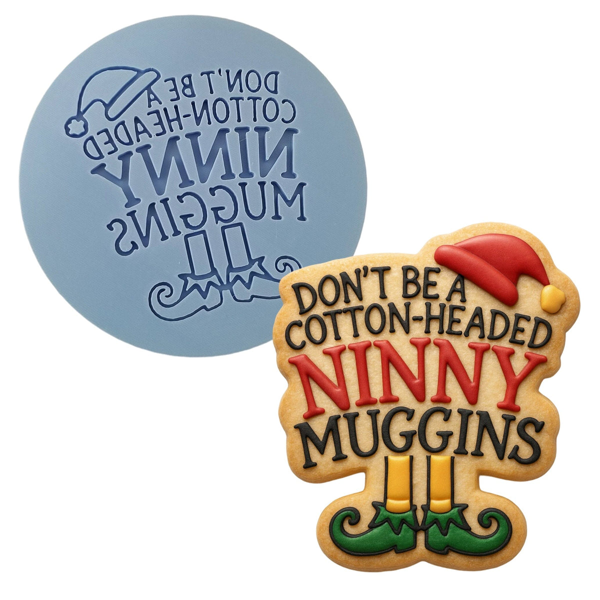 Dont Be a Cotton Headed Ninny Muggins Cookie Cutter | Stamp | Stencil - SHARP EDGES - FAST Shipping - Choose Your Own Size! #1 Cookie Cutter Lady LITTLE - 3 Inches (7.62cm) Debosser ONLY 