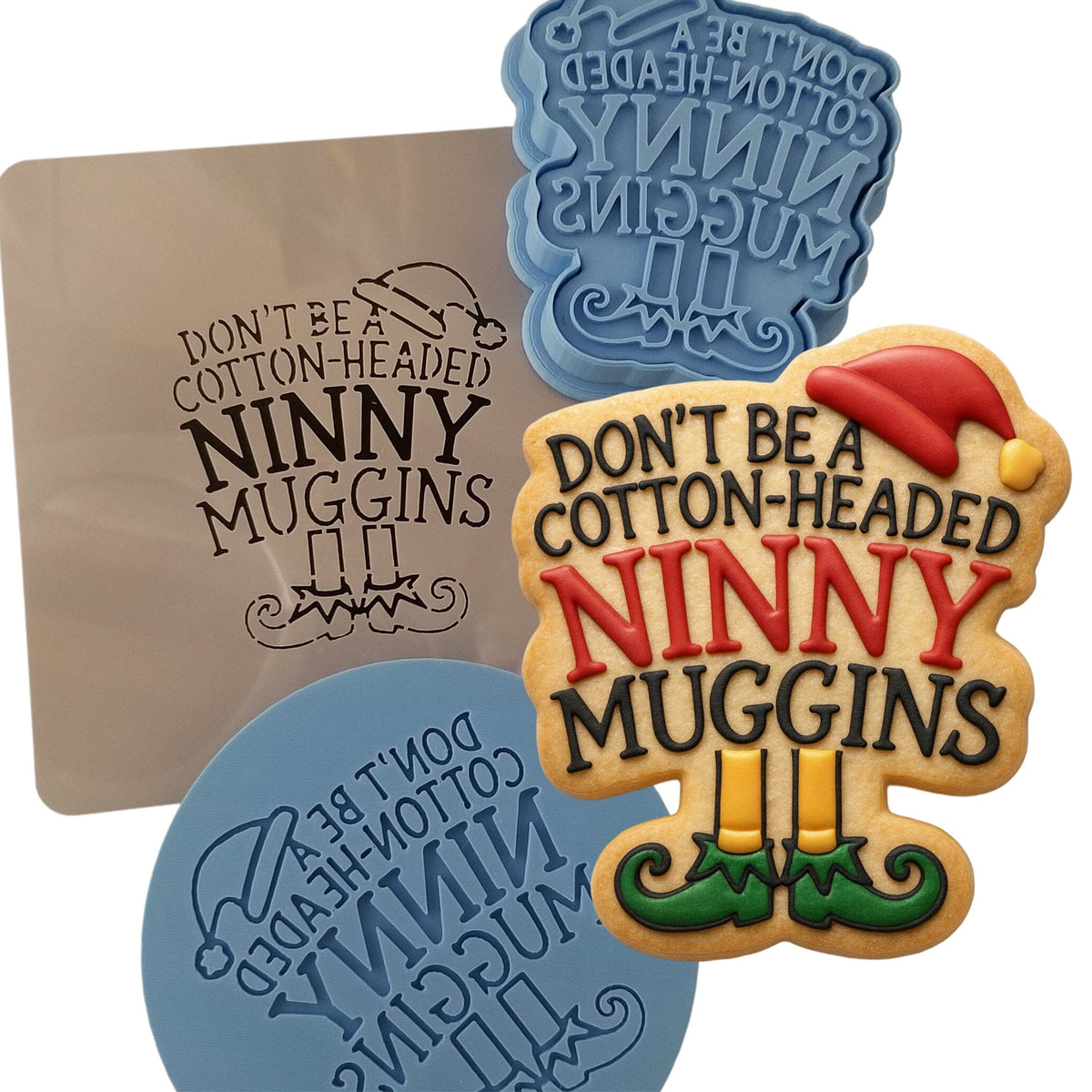 Dont Be a Cotton Headed Ninny Muggins Cookie Cutter | Stamp | Stencil - SHARP EDGES - FAST Shipping - Choose Your Own Size! #1 Cookie Cutter Lady 