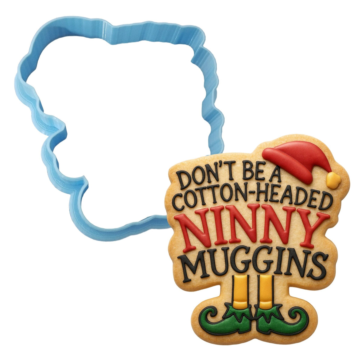 Dont Be a Cotton Headed Ninny Muggins Cookie Cutter | Stamp | Stencil - SHARP EDGES - FAST Shipping - Choose Your Own Size! #1 Cookie Cutter Lady LITTLE - 3 Inches (7.62cm) Cookie Cutter ONLY (Outline) 
