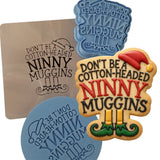 Dont Be a Cotton Headed Ninny Muggins Cookie Cutter | Stamp | Stencil - SHARP EDGES - FAST Shipping - Choose Your Own Size! #1 Cookie Cutter Lady LITTLE - 3 Inches (7.62cm) **FULL SET BUNDLE** Cutter + Stamp + Stencil + Debosser **BEST DEAL** 