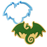 Dragon Cookie Cutter | Stamp | Stencil #1 Animals & Dinosaurs Cookie Cutter Lady MINI - 2 Inches (5cm) Cookie Cutter ONLY (Outline) 