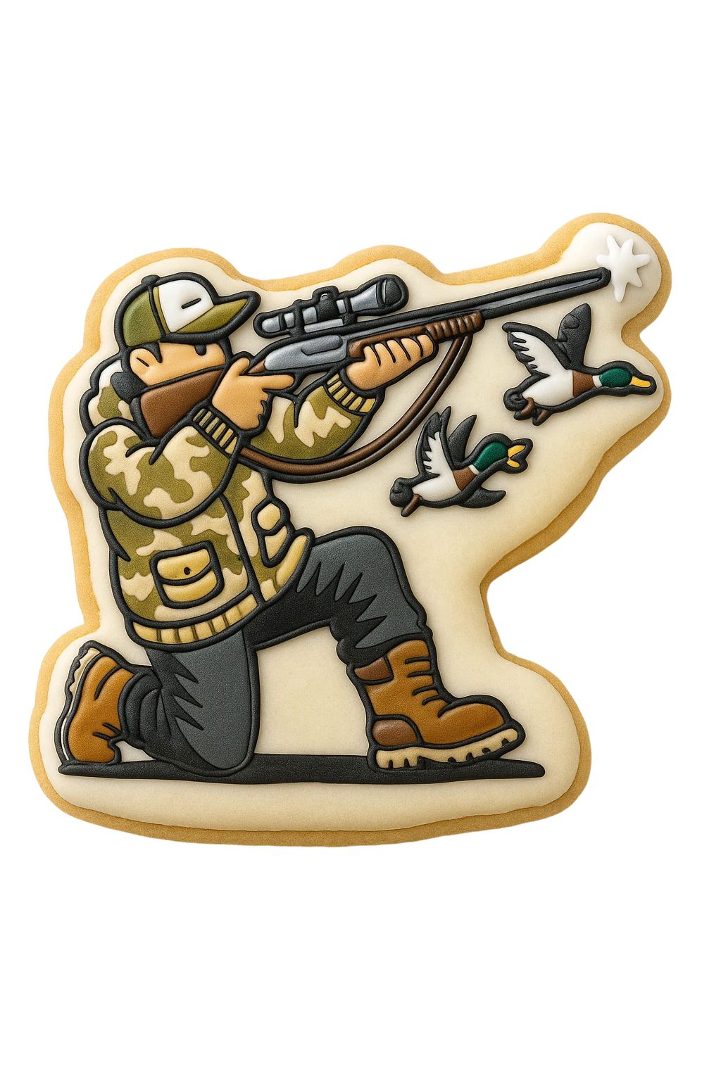Duck Hunter Cookie Cutter | Stamp | Stencil - SHARP EDGES - FAST Shipping - Choose Your Own Size! #1