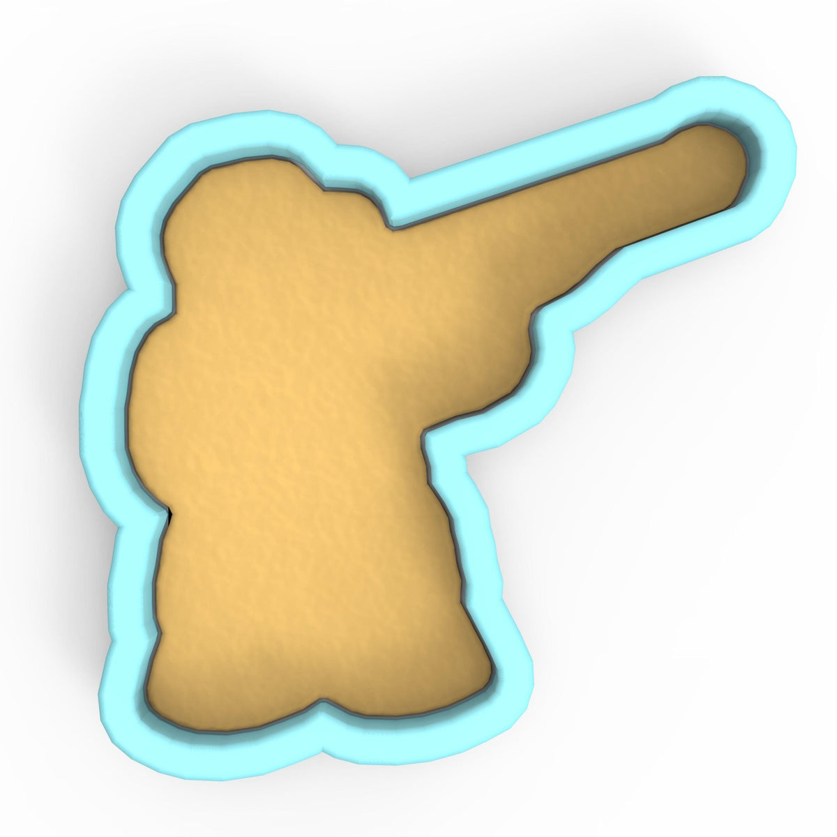 a cookie shaped like a baseball bat
