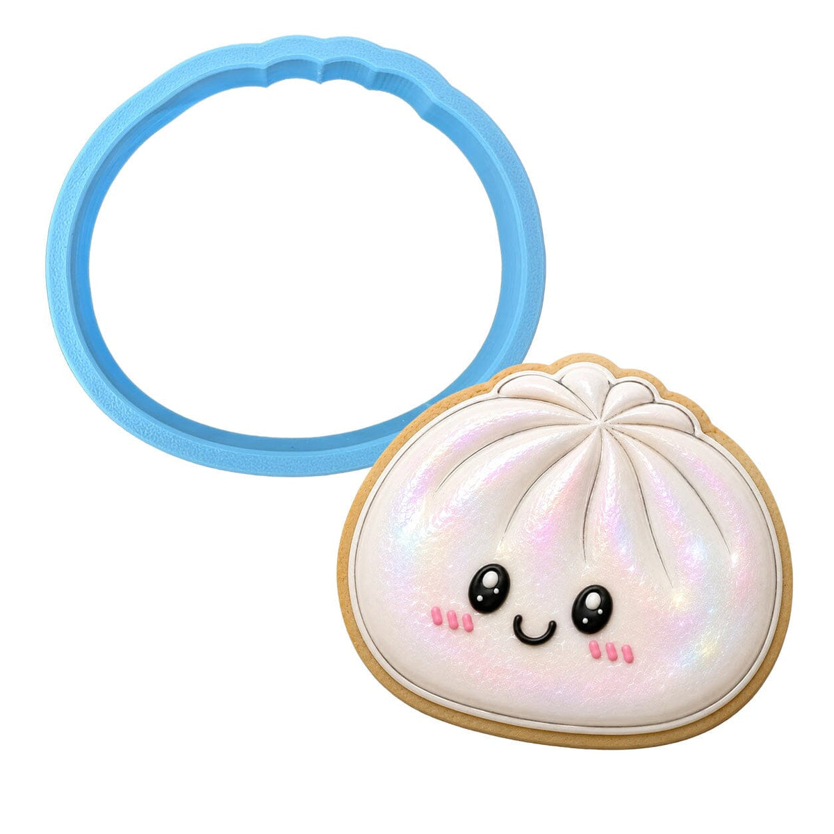 Dumpling Squishy Cookie Cutter | Stamp | Stencil | Debosser #2 Cookie Cutter Lady LITTLE - 3 Inches (7.62cm) Cookie Cutter ONLY (Outline) 