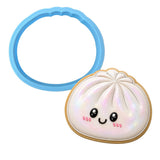 Dumpling Squishy Cookie Cutter | Stamp | Stencil | Debosser #2 Cookie Cutter Lady LITTLE - 3 Inches (7.62cm) Cookie Cutter ONLY (Outline) 