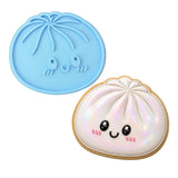 Dumpling Squishy Cookie Cutter | Stamp | Stencil | Debosser #2 Cookie Cutter Lady LITTLE - 3 Inches (7.62cm) Stamp ONLY 