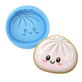 Dumpling Squishy Cookie Cutter | Stamp | Stencil | Debosser #2 Cookie Cutter Lady LITTLE - 3 Inches (7.62cm) **BUNDLE** Cutter + Debosser 
