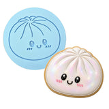 Dumpling Squishy Cookie Cutter | Stamp | Stencil | Debosser #2 Cookie Cutter Lady LITTLE - 3 Inches (7.62cm) Debosser ONLY 